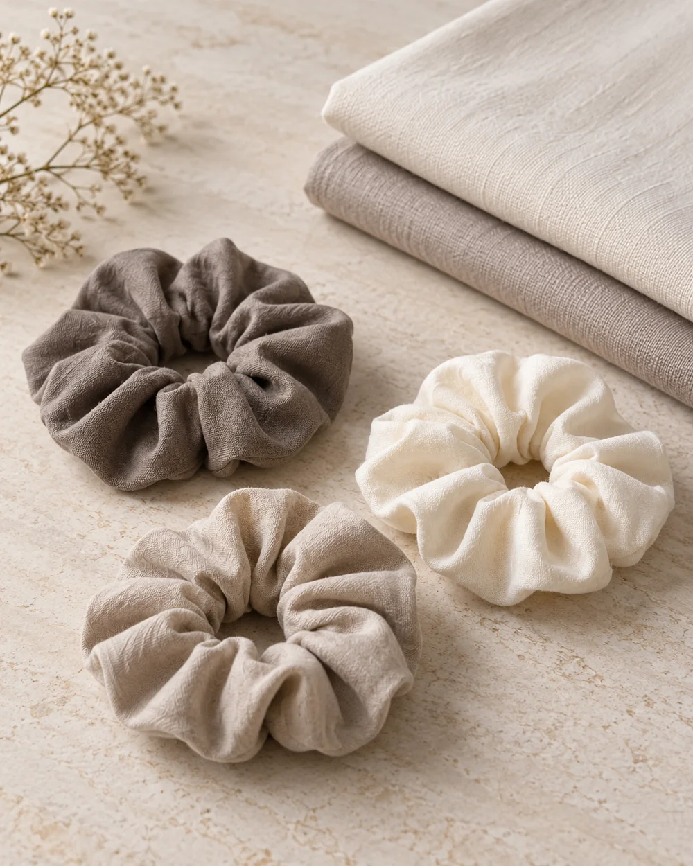 Choose a Fabric Scrunchie Using Its Actual Seams — AI-generated editorial concept
