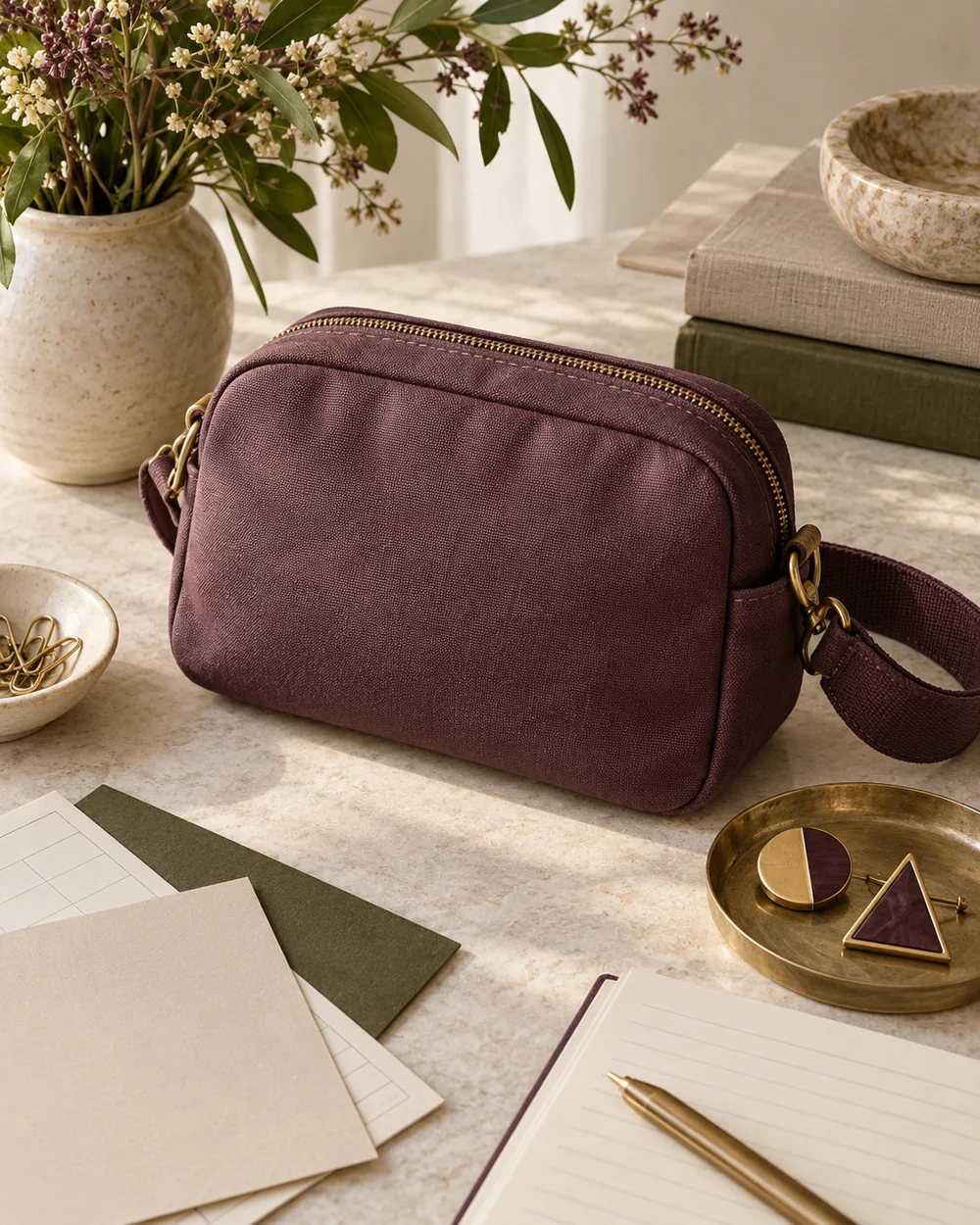 Choose a Flat Surface for a Bag Photograph — AI-generated editorial concept