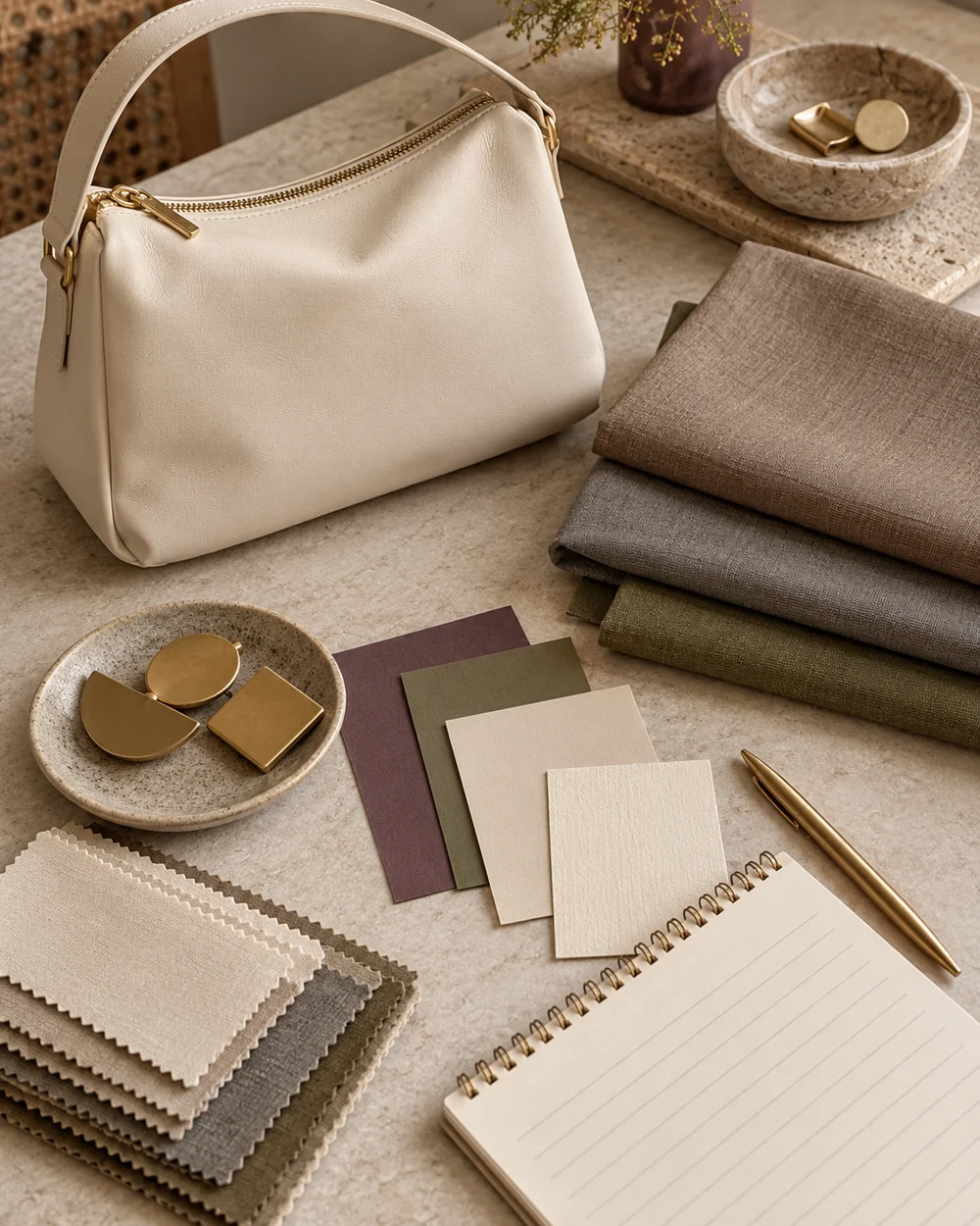 Compare a Bag Against Two Neutral Backgrounds — AI-generated editorial concept