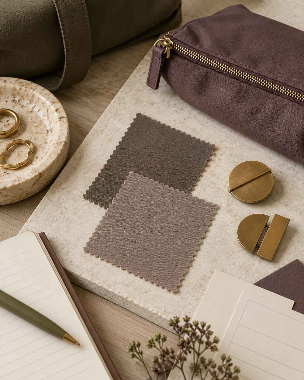 Compare a Scarf on Stone and Wood Backgrounds — AI-generated editorial concept