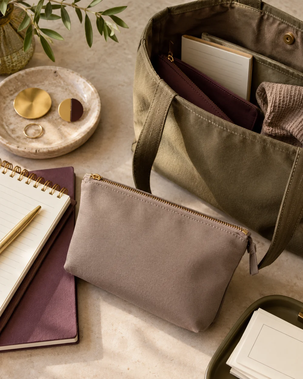 Compare a Zip Pouch and an Open Bag Pocket — AI-generated editorial concept