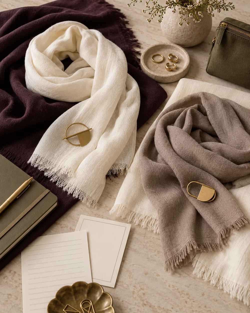 Compare Light and Dark Scarf Backgrounds — AI-generated editorial concept