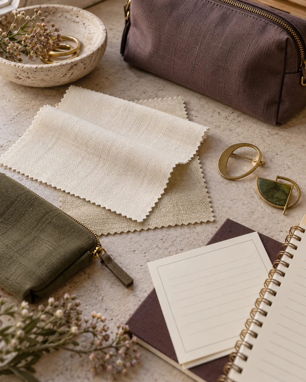 Compare Two Ivory Fabrics in Natural Light — AI-generated editorial concept