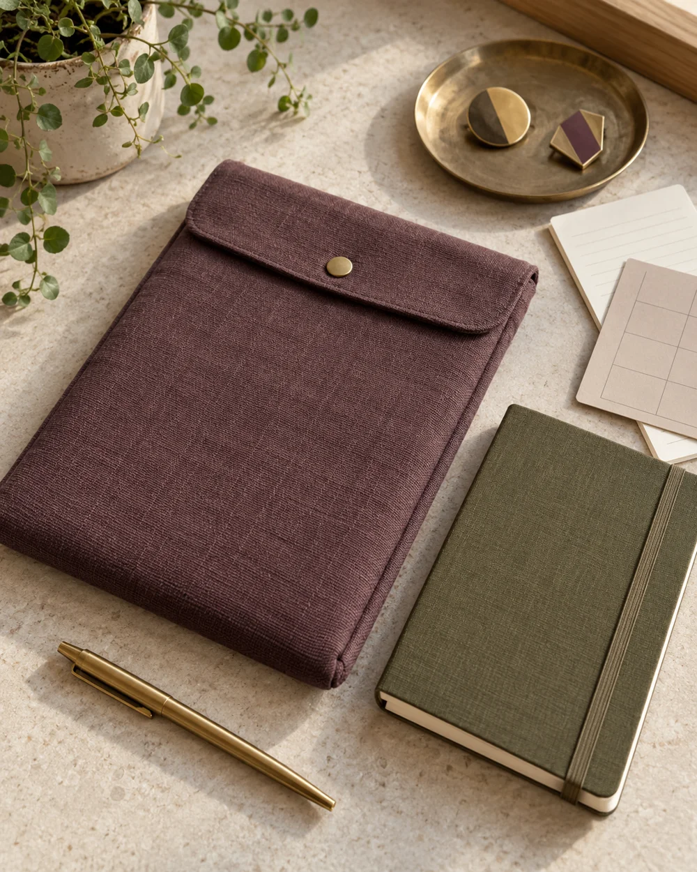 Create a Small Notebook Sleeve Reference — AI-generated editorial concept