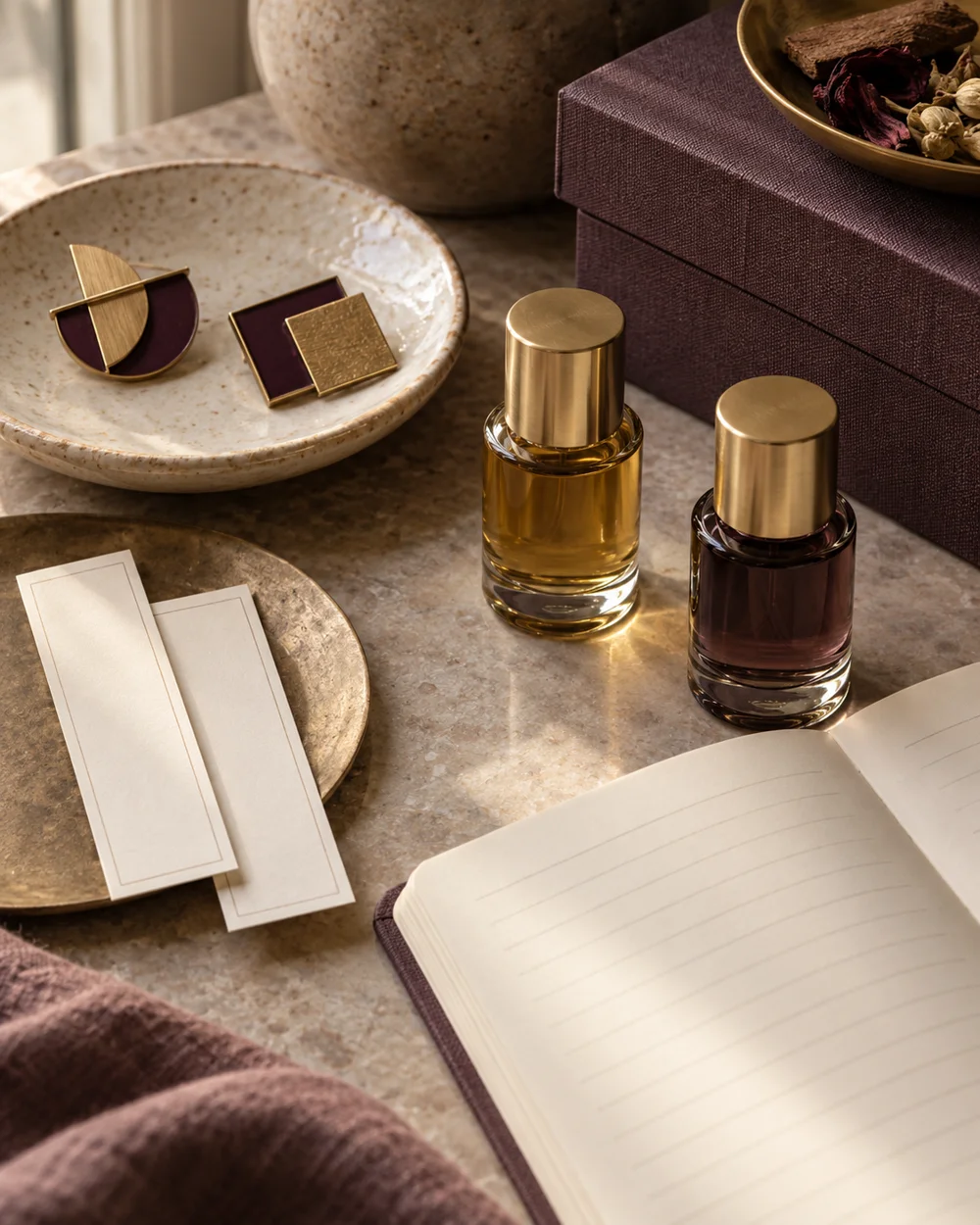 Explore Fresh and Warm Words in Scent Notes — AI-generated editorial concept