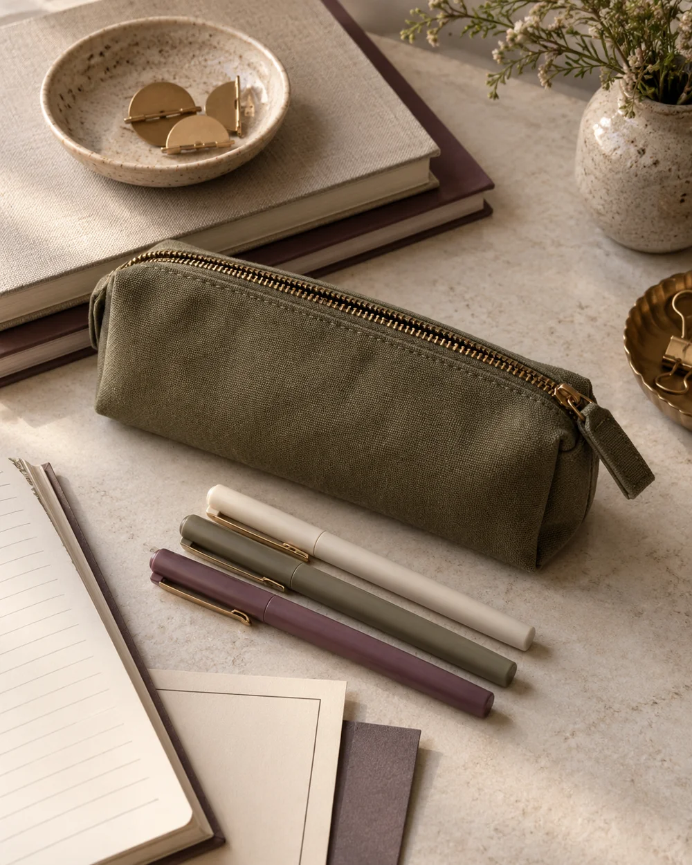 Keep a Pencil Pouch Simple — AI-generated editorial concept