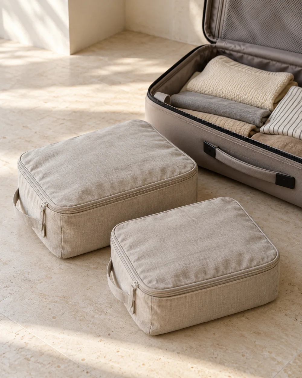Keep Clean and Used Travel Clothes in Separate Bags — AI-generated editorial concept