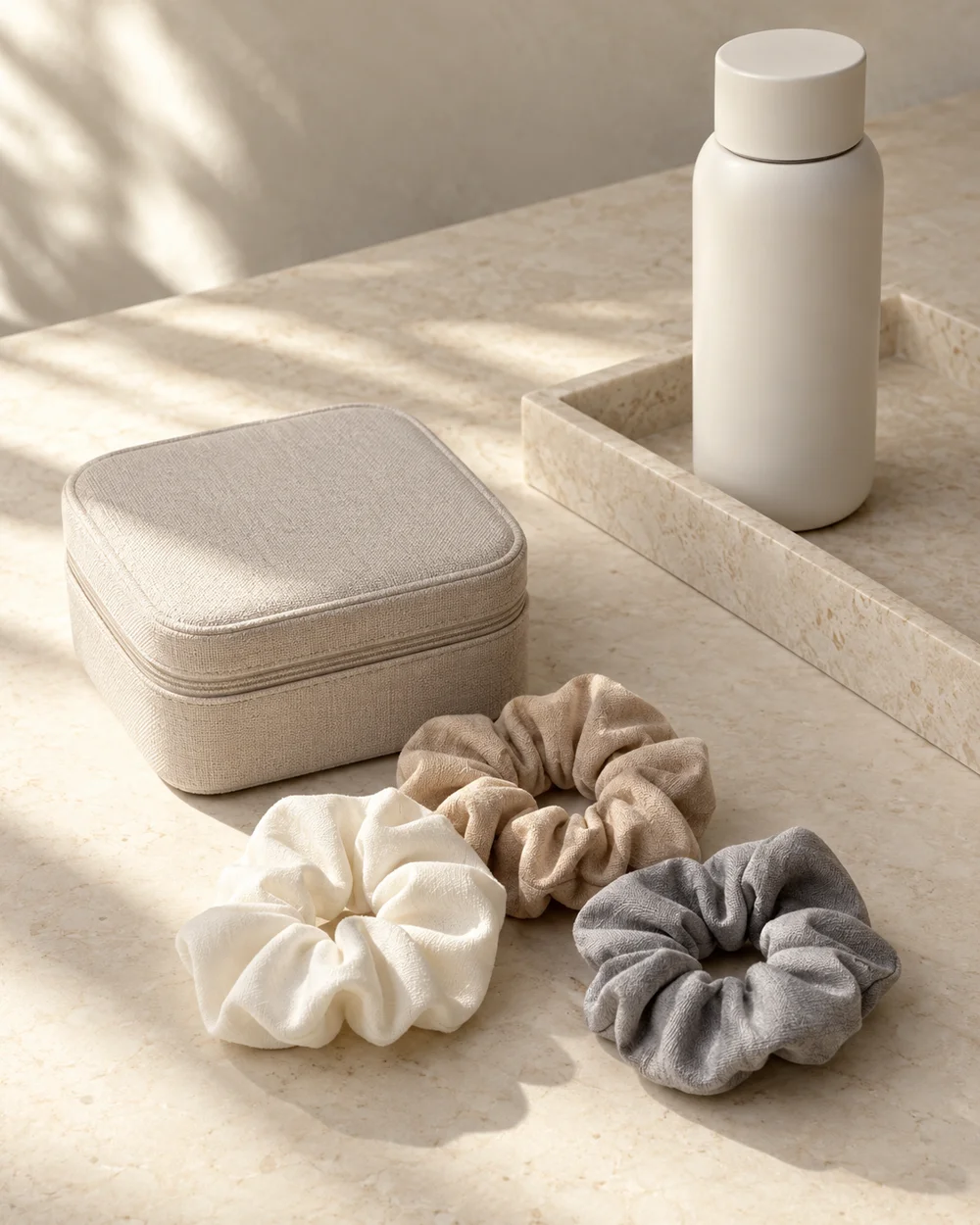 Keep Fabric Hair Accessories Away From Liquids — AI-generated editorial concept