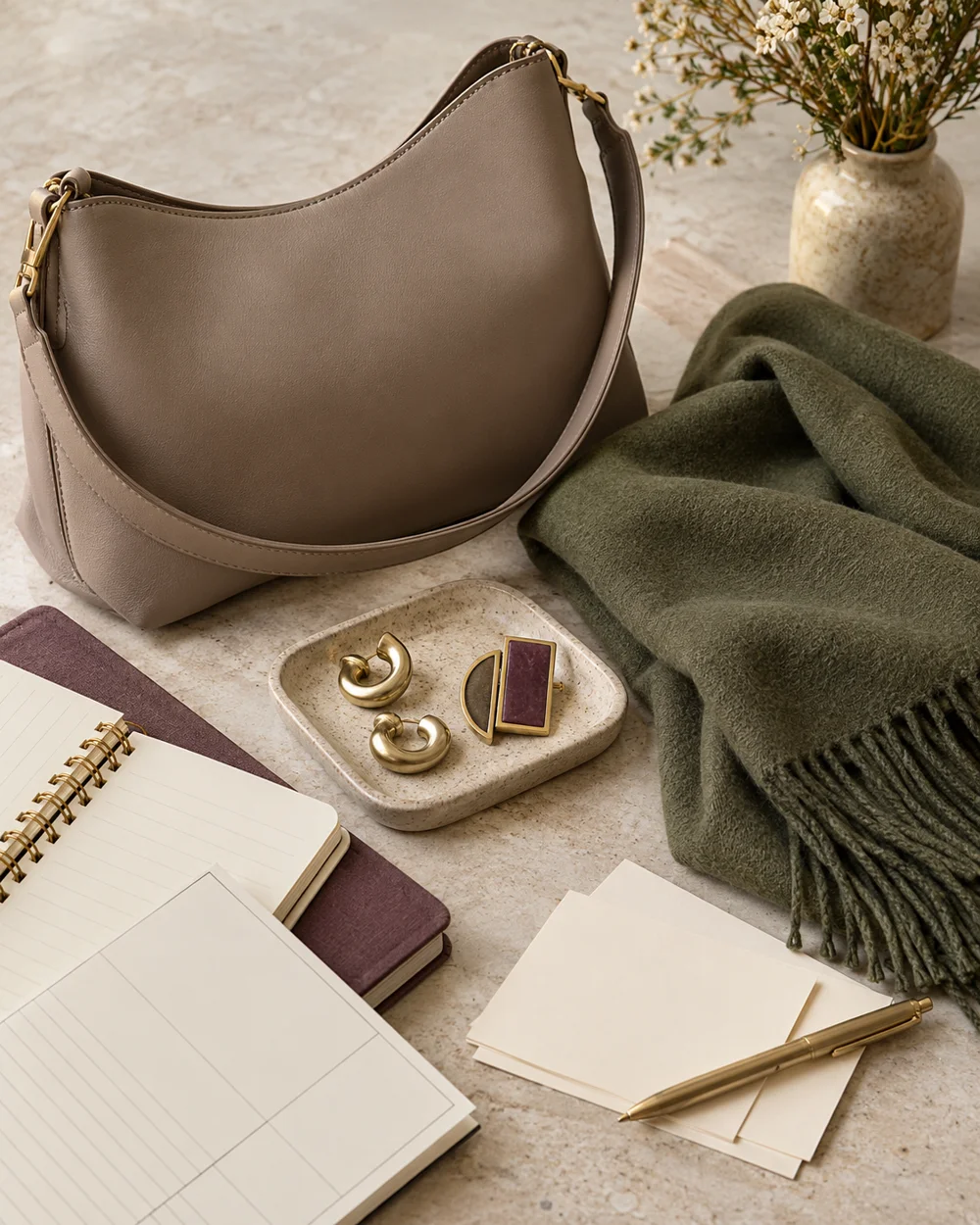 Make a Bag and Scarf Pairing Reference — AI-generated editorial concept