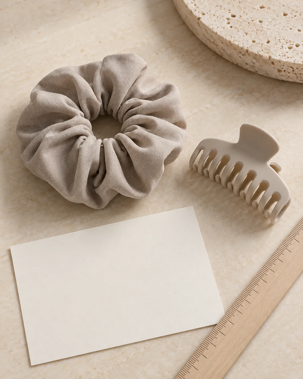 Make a Hair Accessory Size Reference Card — AI-generated editorial concept