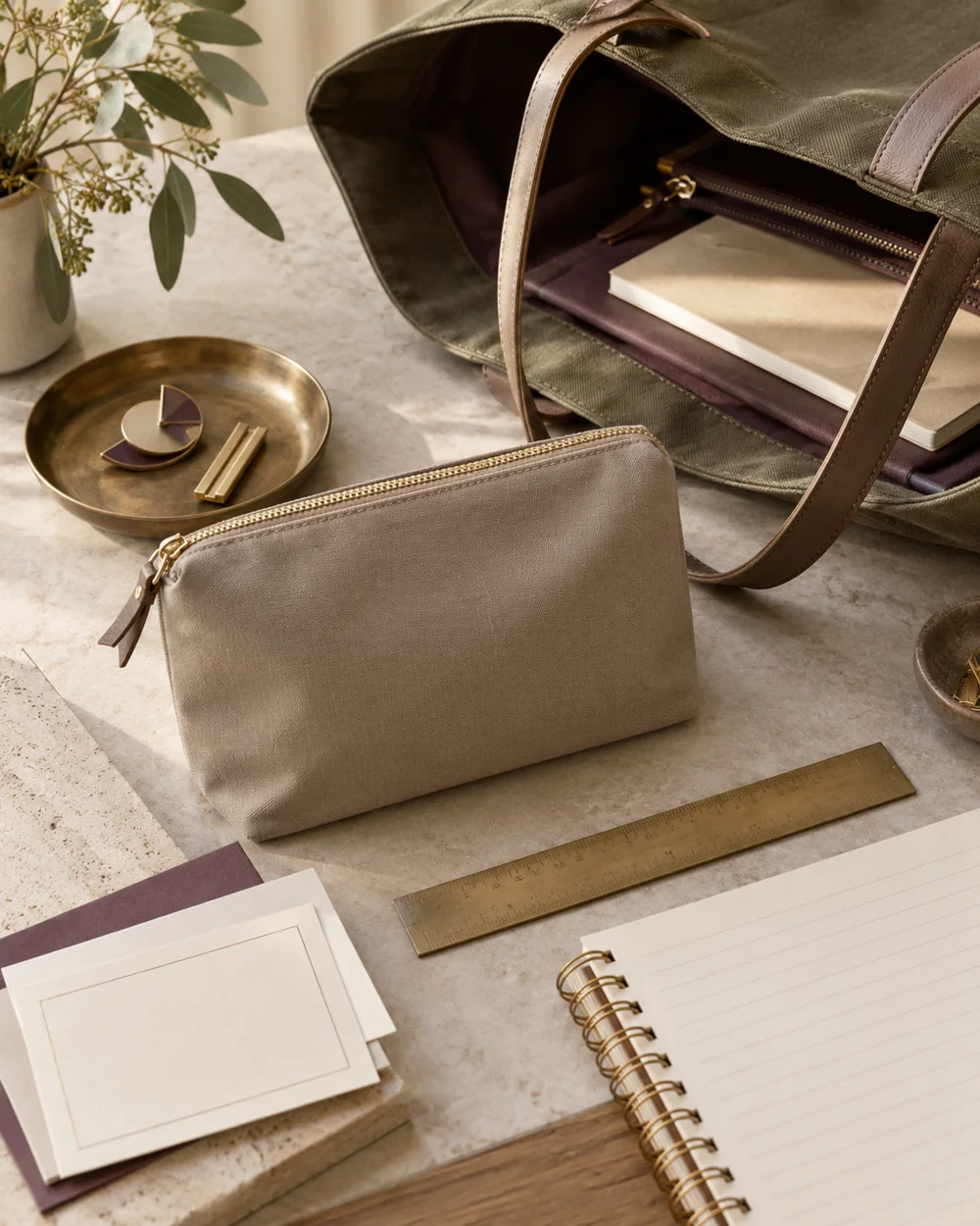 Make a Pouch and Bag Size Reference — AI-generated editorial concept