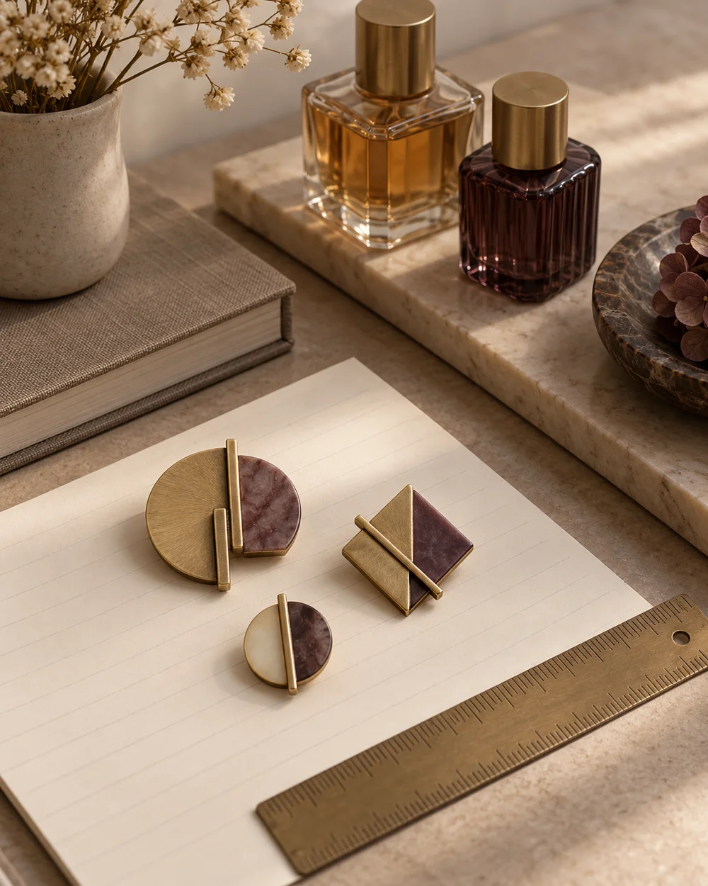 Make a Simple Brooch Size Reference Sheet — AI-generated editorial concept