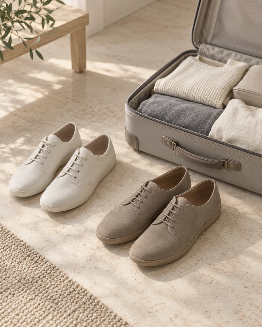 Plan a Two-Pair Shoe Selection for a Short Trip — AI-generated editorial concept