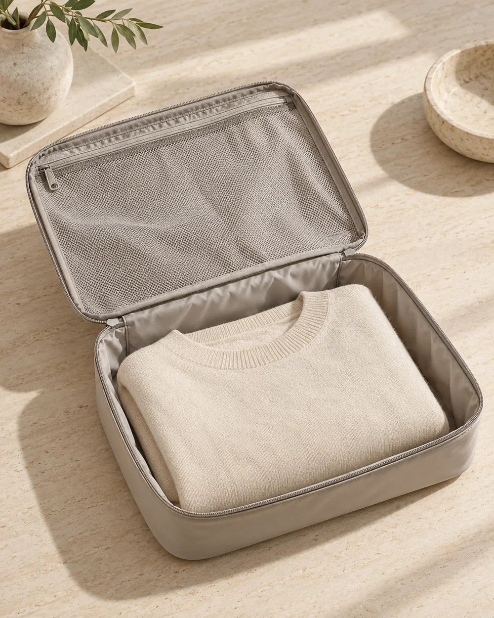 Plan an Accessible First-Night Clothing Pouch — AI-generated editorial concept