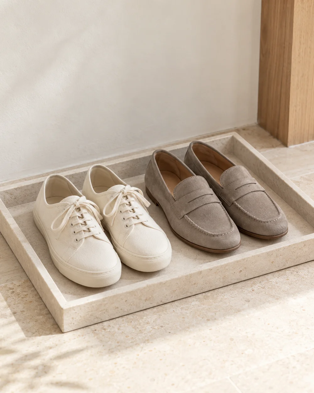 Plan an Indoor Entry Spot for Everyday Shoes — AI-generated editorial concept