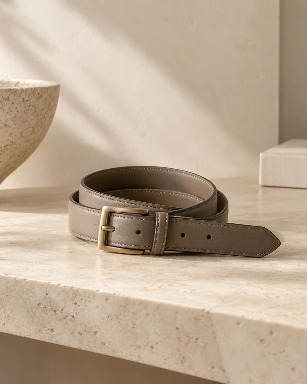 Store a Belt Without Forcing a Tight Bend — AI-generated editorial concept